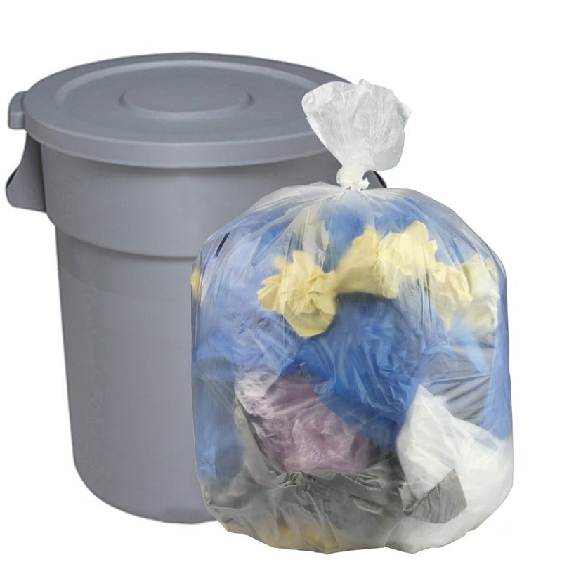 Cand 30 Gallon Clear Large Trash Bags, 70 Counts - Image 1